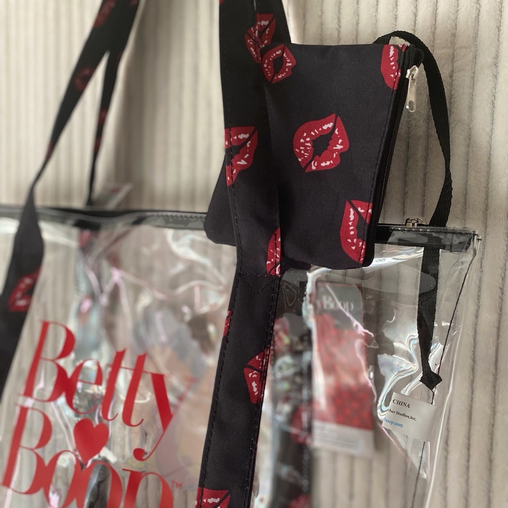 Betty Boop Clear Tote with Red and Black Accents - Picture 8 of 11